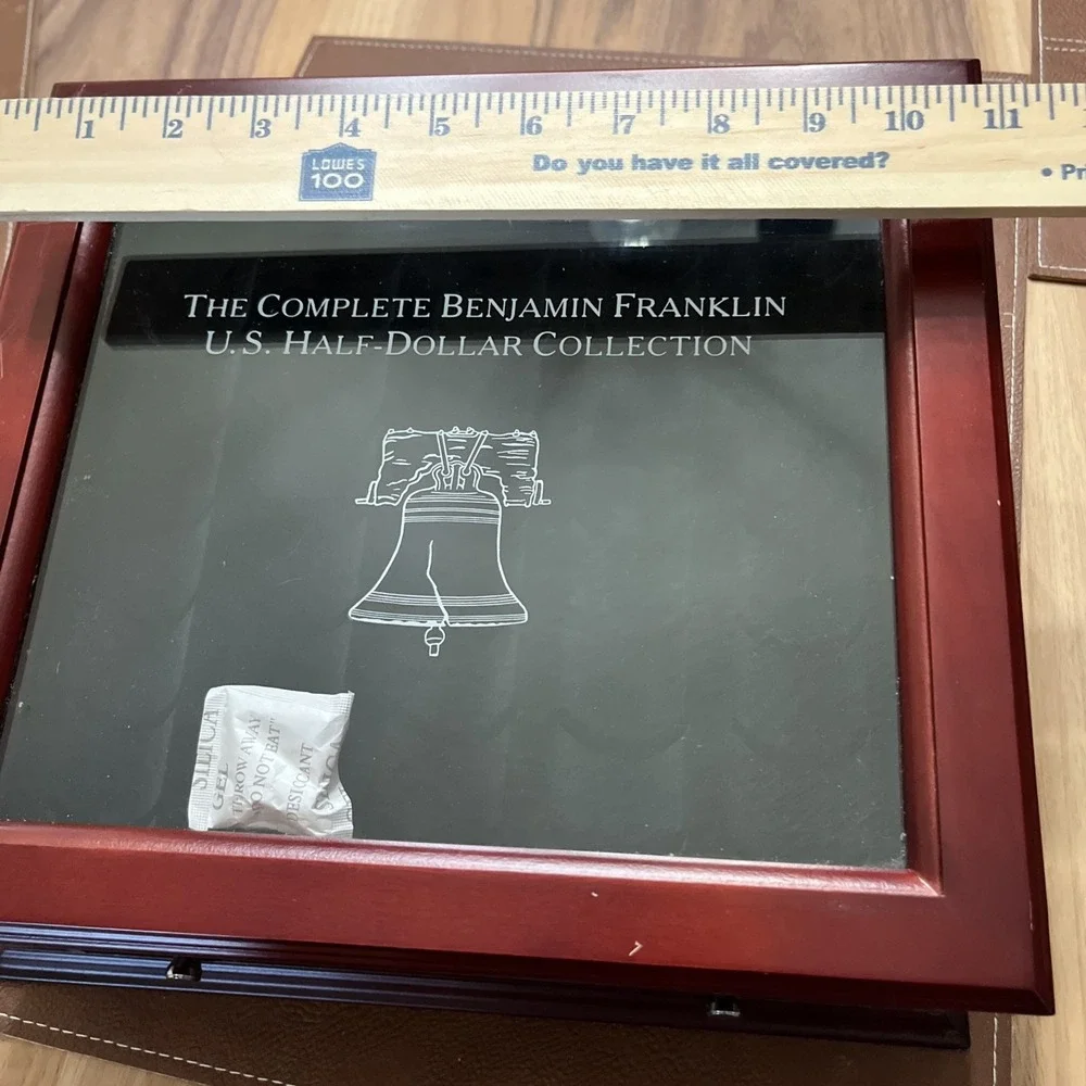 The Complete Benjamin Franklin U.S. Half-Dollar Collection Cherrywood Box No Key